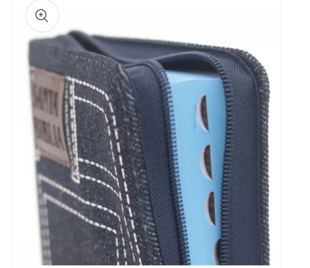 Biblia Bolsillo estilo jeans, Rvr 1960 con cierre